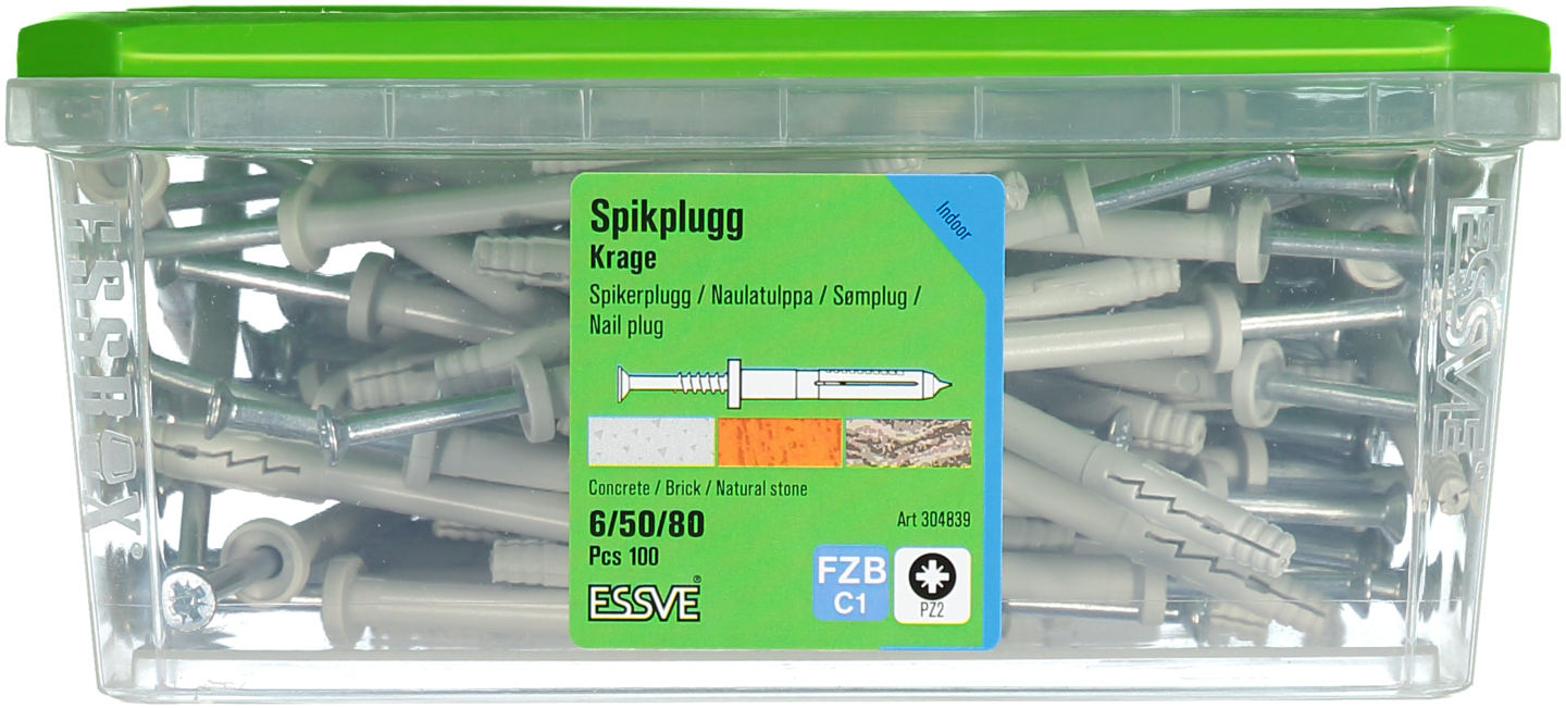 SPIKPLUGG KRAGE FZB 6X80MM 100 100ST