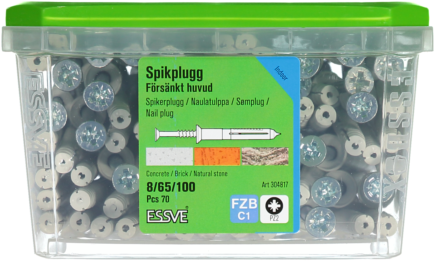 SPIKPLUGG FH FZB 8X100MM 70ST