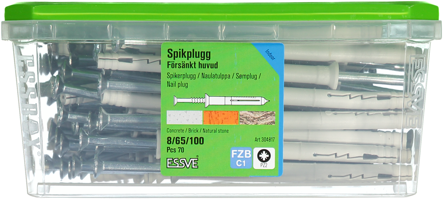 SPIKPLUGG FH FZB 8X100MM 70ST