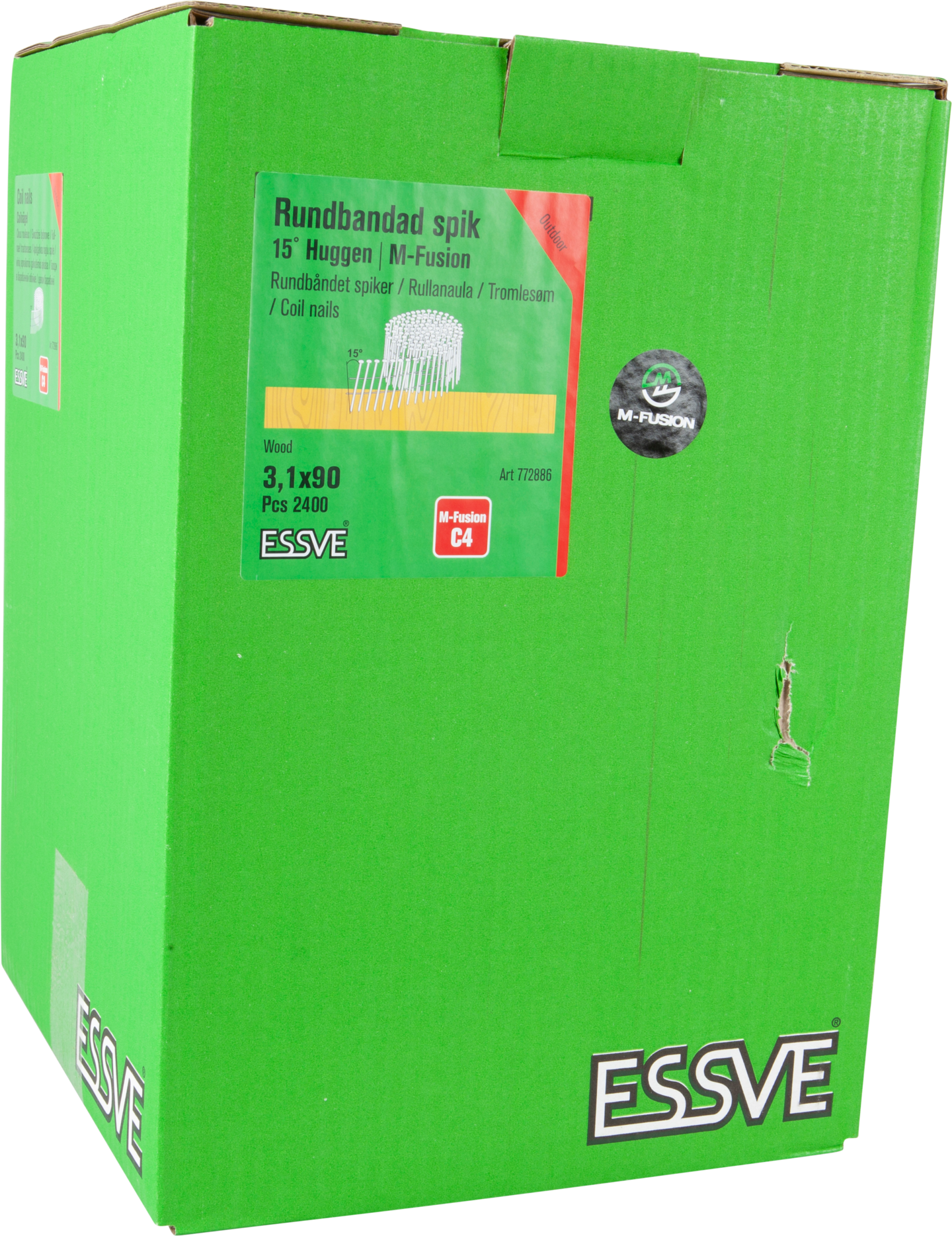 ,ASKINSPIK COIL 15° TRÅDBANDAD HUGGEN M-FUSION 3,1X90MM 2400ST