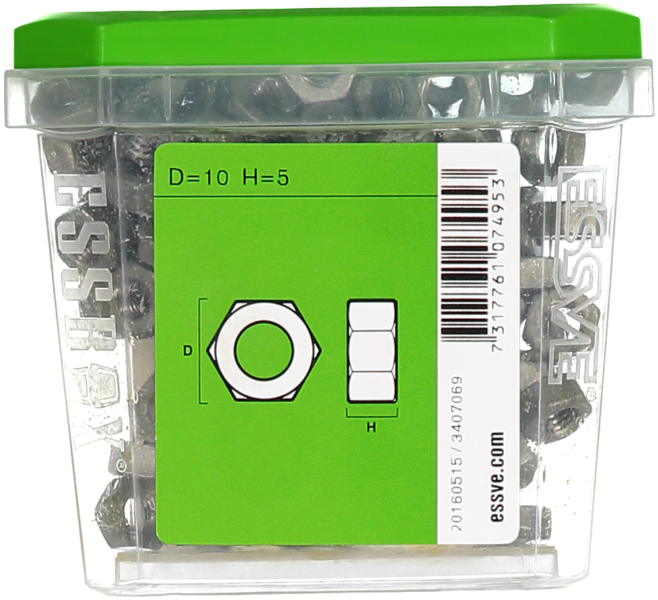 SEXKANTSMUTTER ESSVE DIN 934 FZV M6