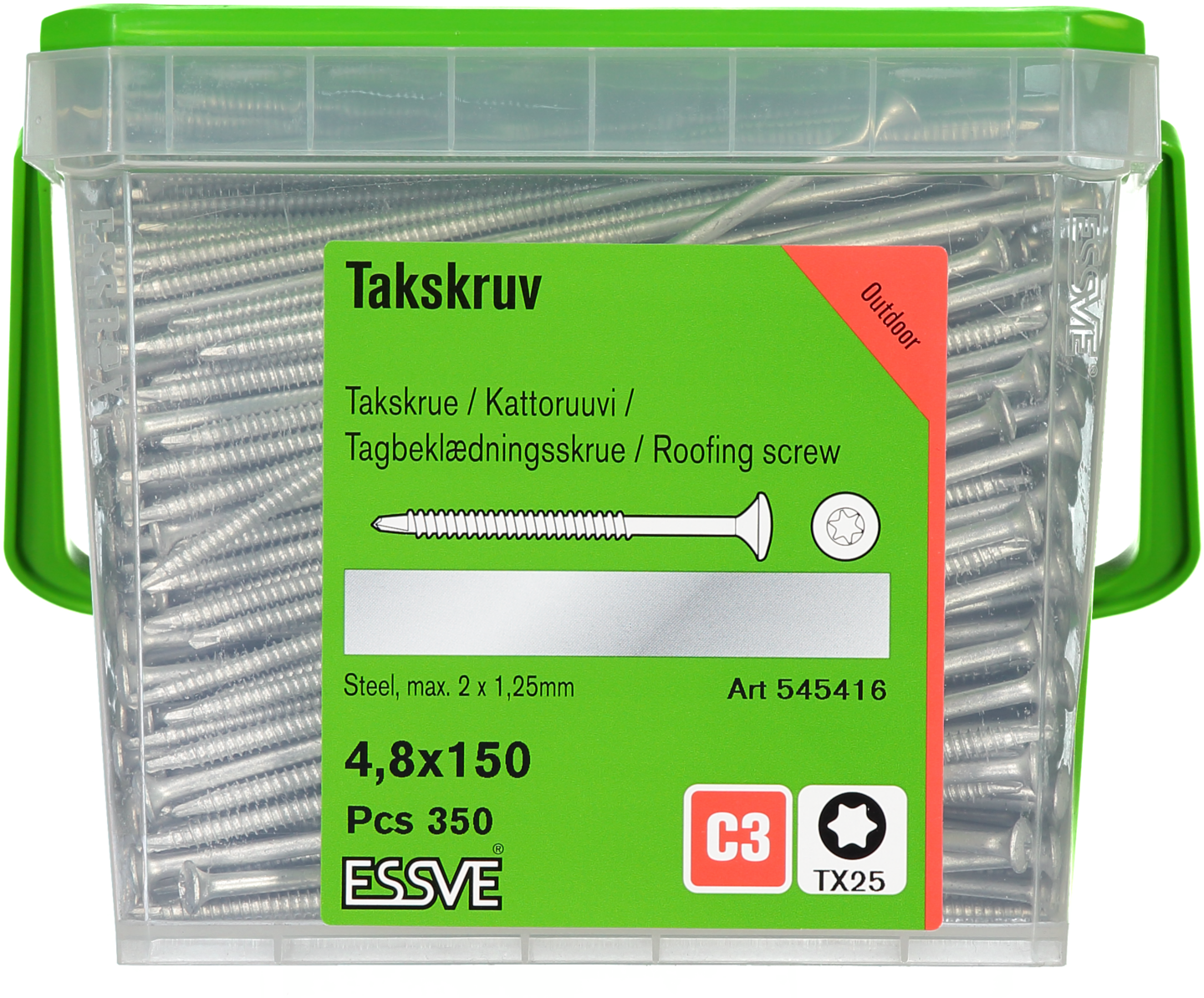 TAKSKRUV MED BORRSPETS TX25 SILVER SENTRI 4,8X150MM 350ST