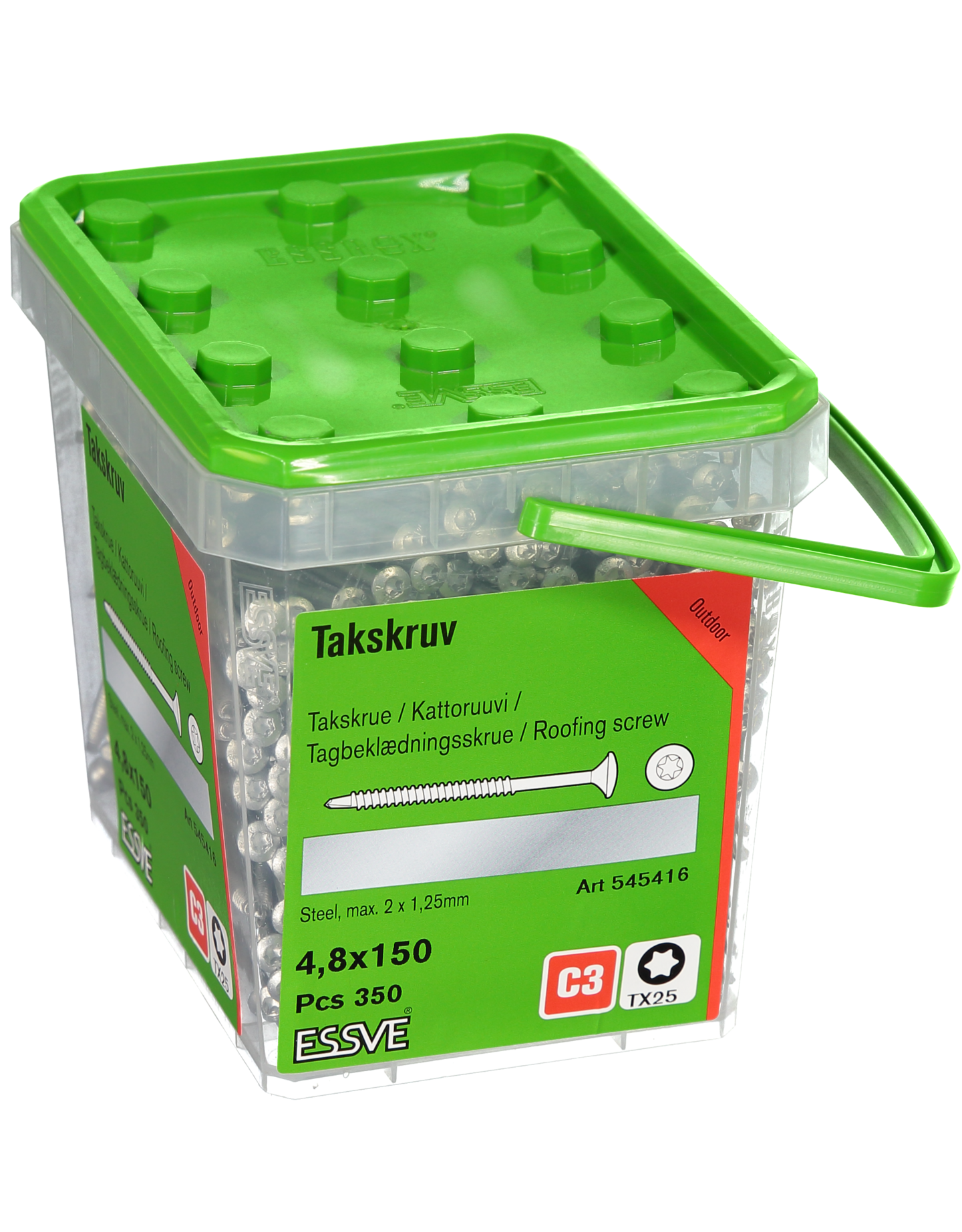 TAKSKRUV MED BORRSPETS TX25 SILVER SENTRI 4,8X150MM 350ST