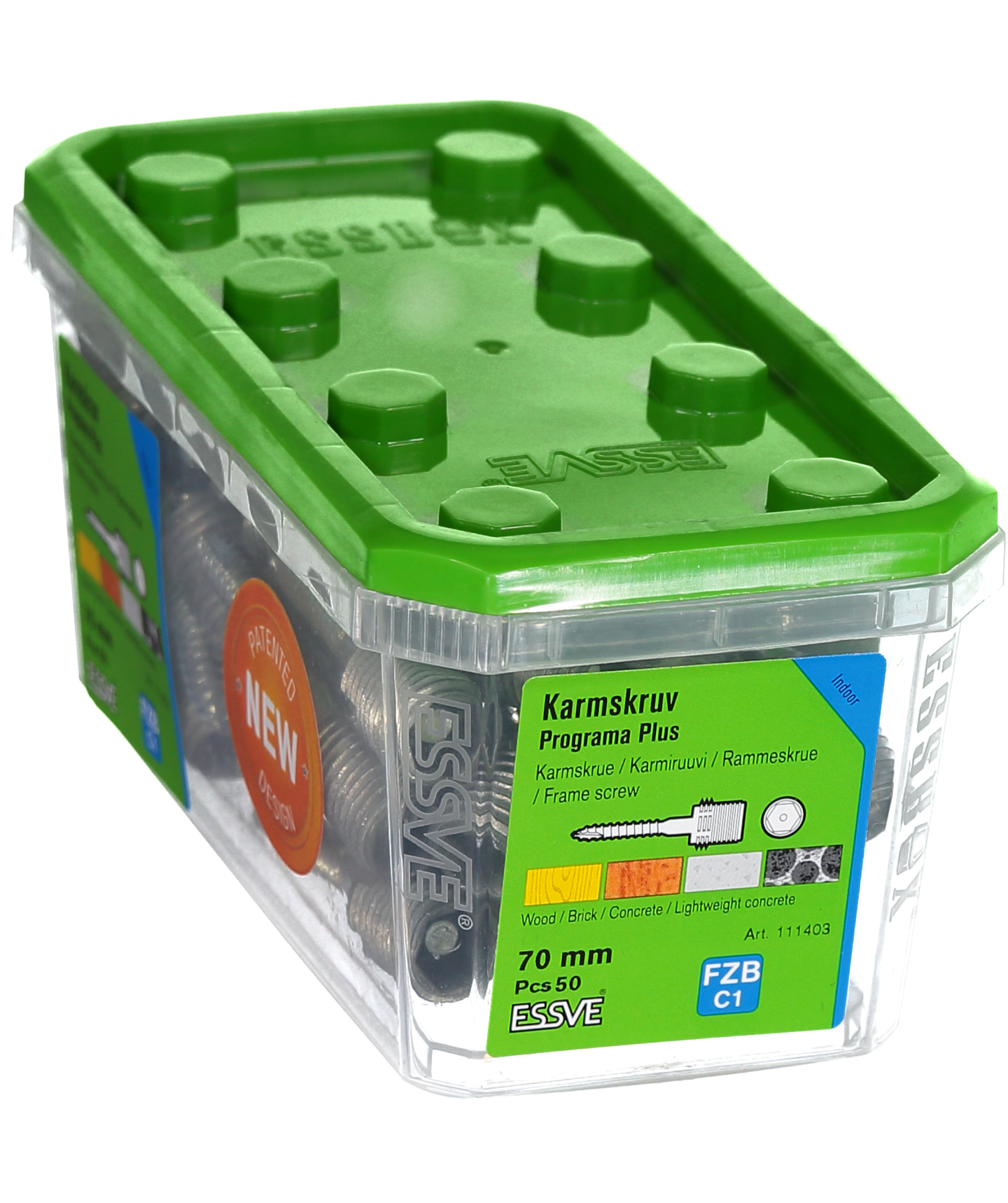 KARMSKRUV PROGRAMA PLUS 70MM 50ST