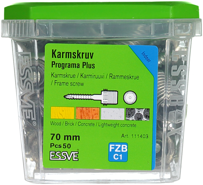 KARMSKRUV PROGRAMA PLUS 70MM 50ST