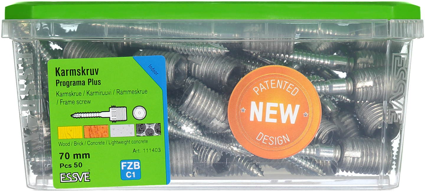 KARMSKRUV PROGRAMA PLUS 70MM 50ST