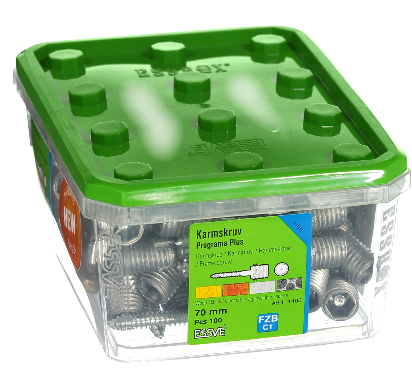 KARMSKRUV PROGRAMA PLUS 70MM 100ST