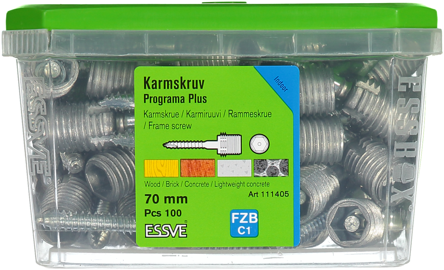 KARMSKRUV PROGRAMA PLUS 70MM 100ST