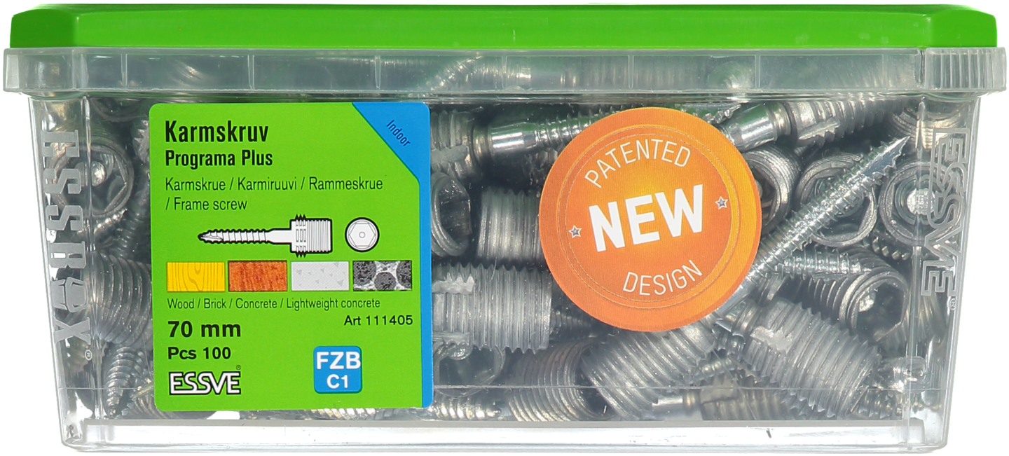 KARMSKRUV PROGRAMA PLUS 70MM 100ST