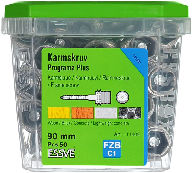 KARMSKRUV PROGRAMA PLUS 90MM 50ST