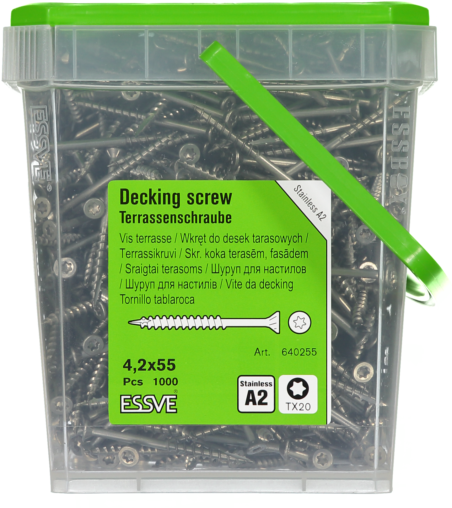 TRALLSKRUV ESSVE CLASSIC ROSTFRI A2 TX20 4,2X55 1000ST