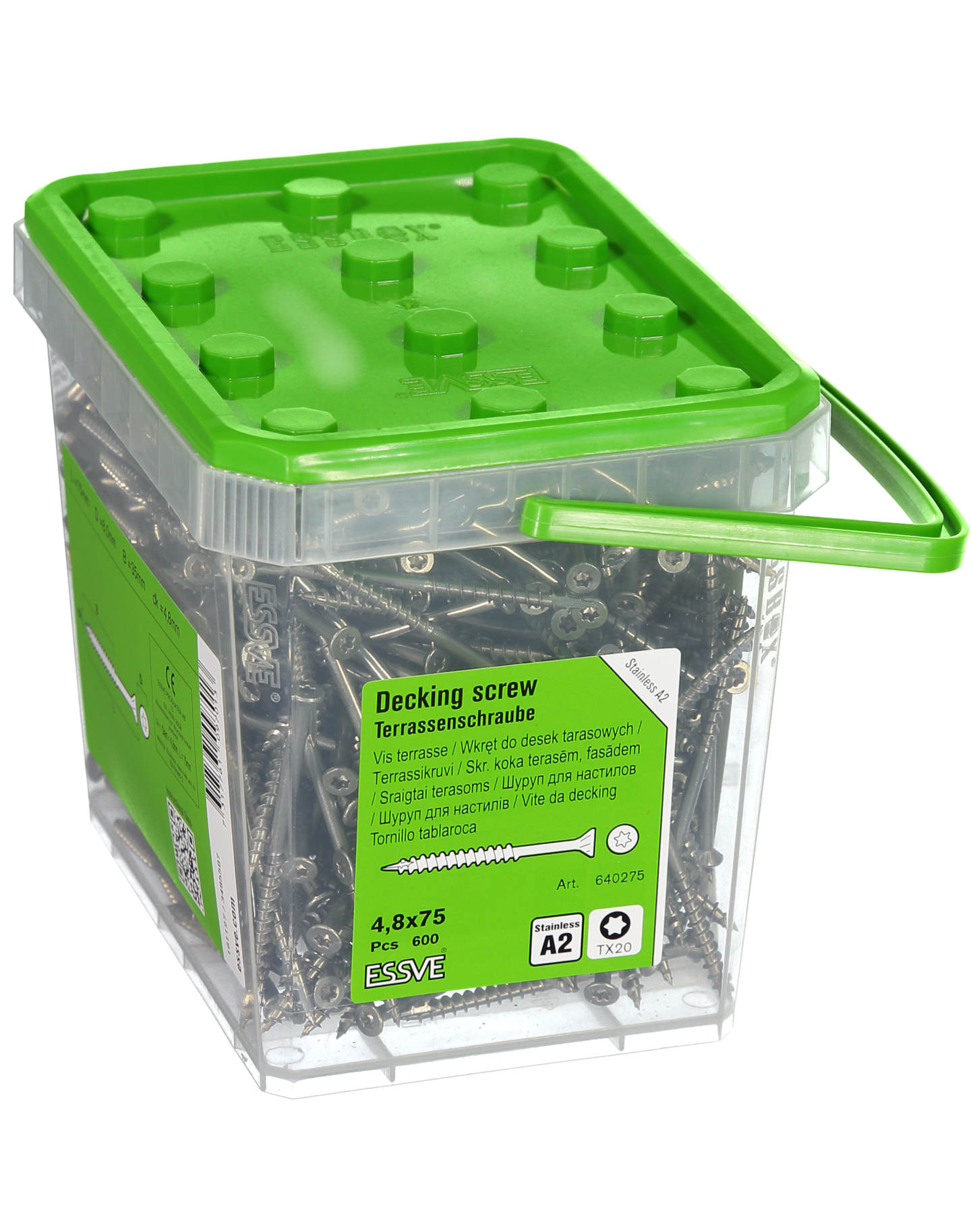 TRALLSKRUV ESSVE A2 TX20 HINK 4,8X75, 600ST