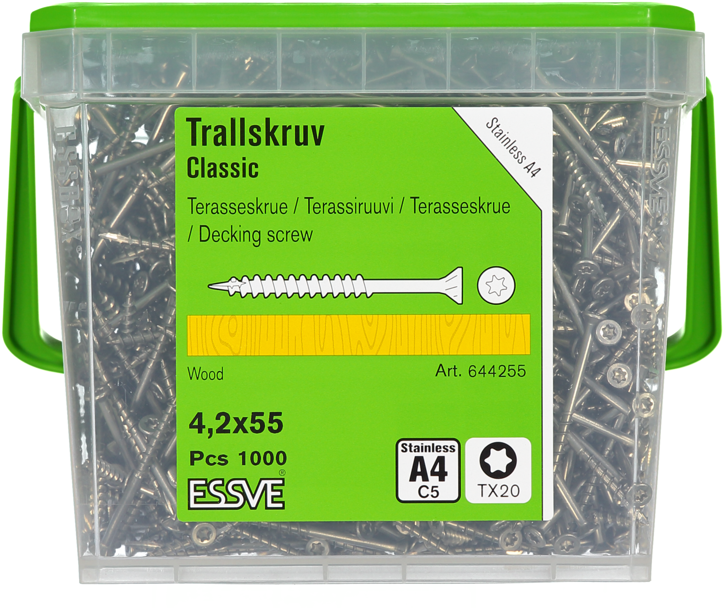 TRALLSKRUV A4 TX20 HINK 4,2X55 1000ST