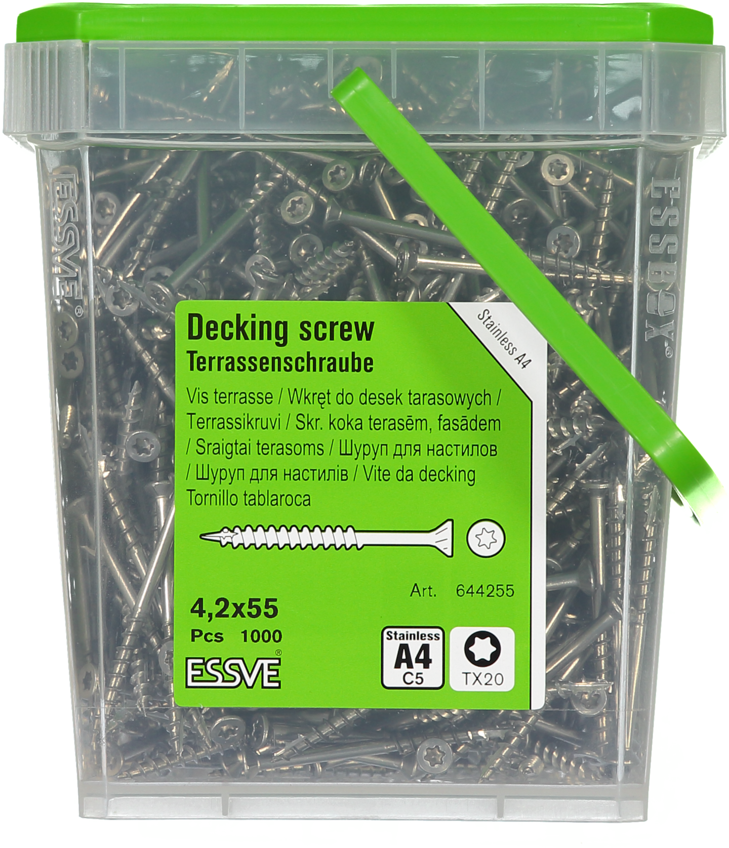 TRALLSKRUV A4 TX20 HINK 4,2X55 1000ST