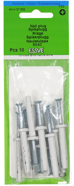 SPIKPLUGG KRAGE FZB 6X40 10ST