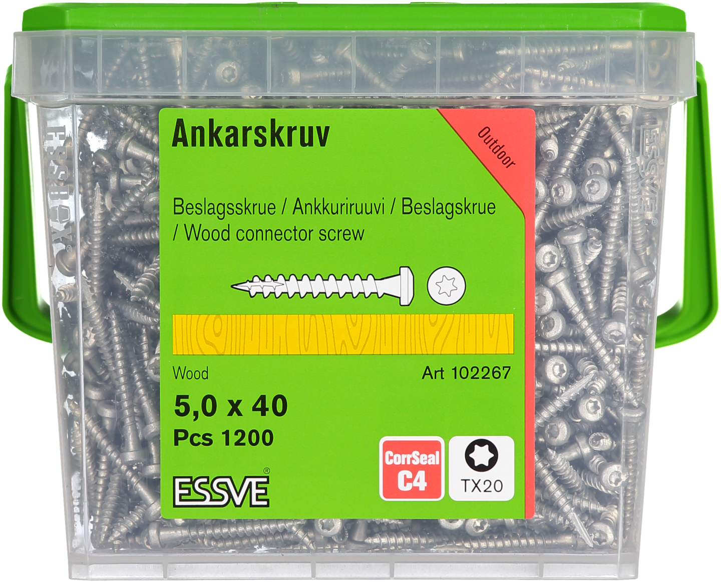 ANKARSKRUV CORRSEAL 5X40 1200 TX20 HINK FIBERCUT