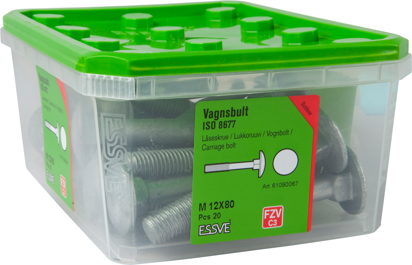 VAGNSBULT ESSVE 4.6U ISO 8677 FZV M12X80 20ST