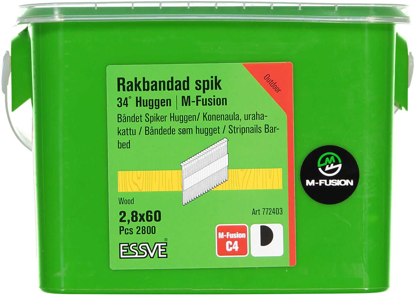 MASKINSPIK 34GR 2,8X60 2800ST BANDAD D-HUVUD HUGGEN M-FUSION