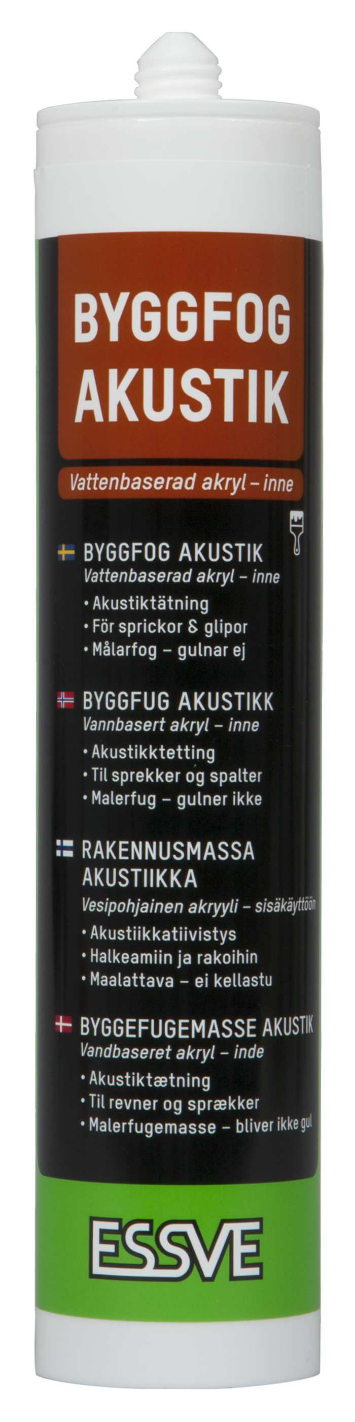 BYGGFOG AKUSTIK VIT PATRON