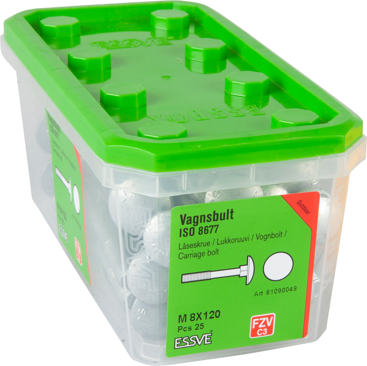 VAGNSBULT ESSVE 4.6U ISO 8677 FZV M8X120 25ST