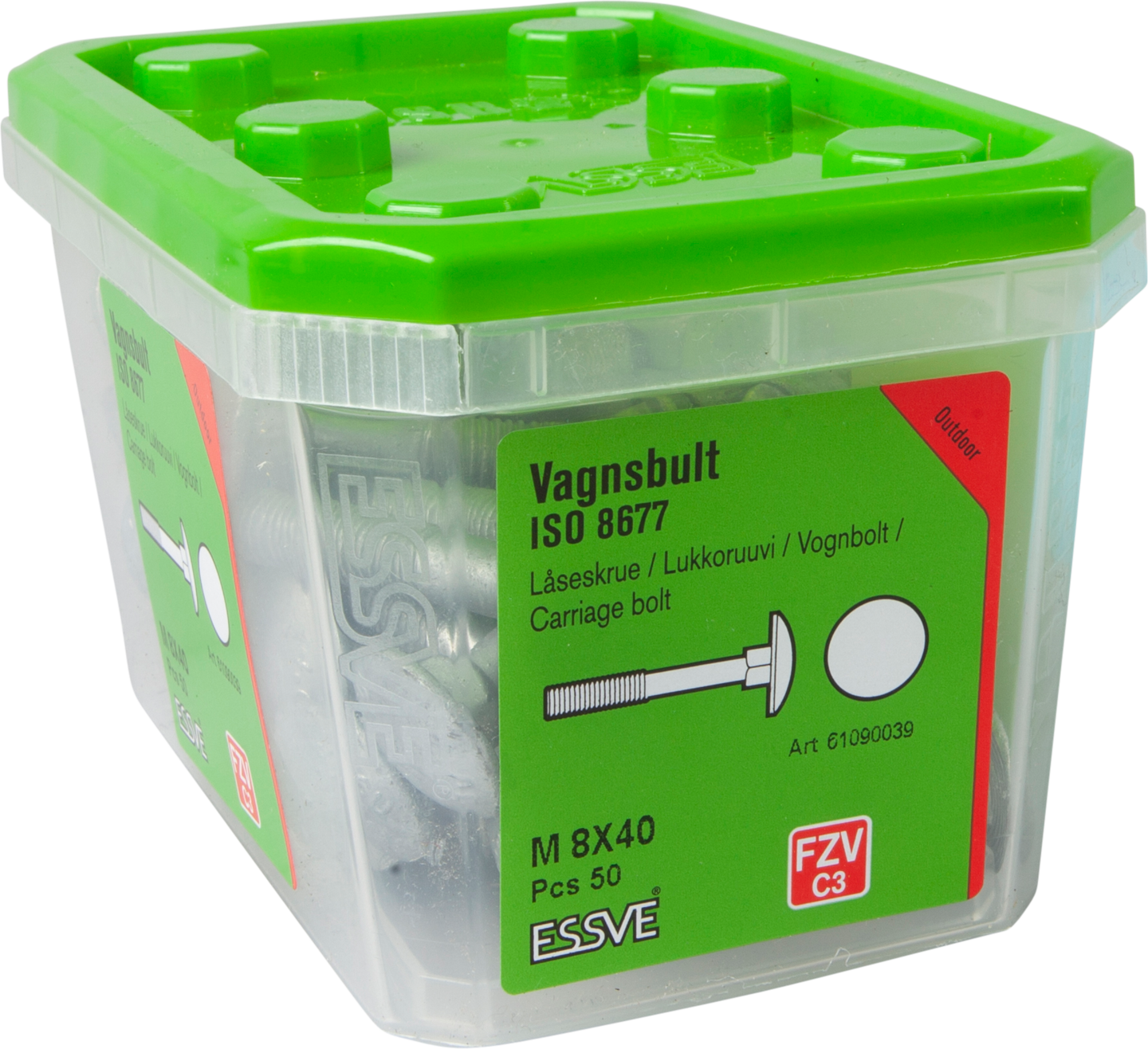 VAGNSBULT ESSVE 4.6U ISO 8677 FZV M8X40 50ST