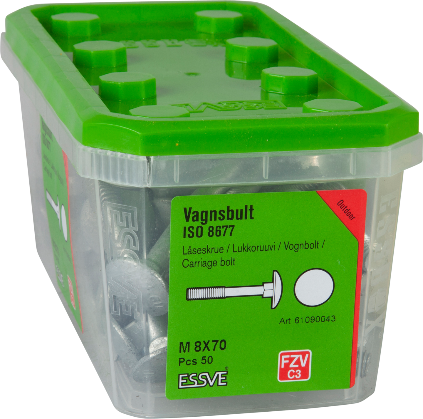 VAGNSBULT ESSVE 4.6U ISO 8677 FZV M8X70 50ST