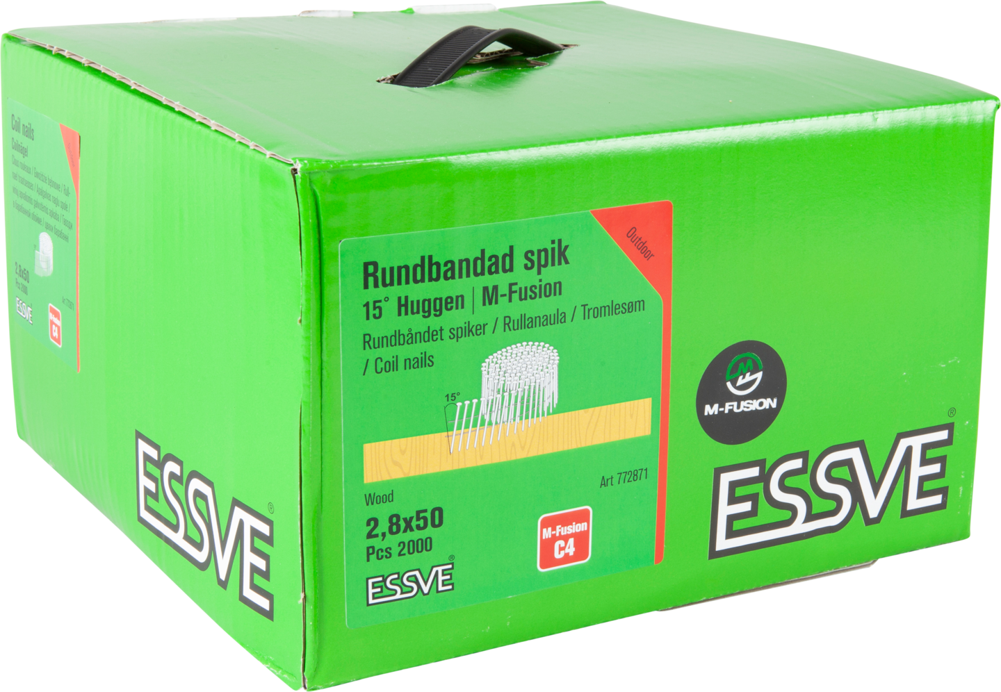 ,ASKINSPIK COIL 15° TRÅDBANDAD HUGGEN M-FUSION 2,8X50MM 2000ST