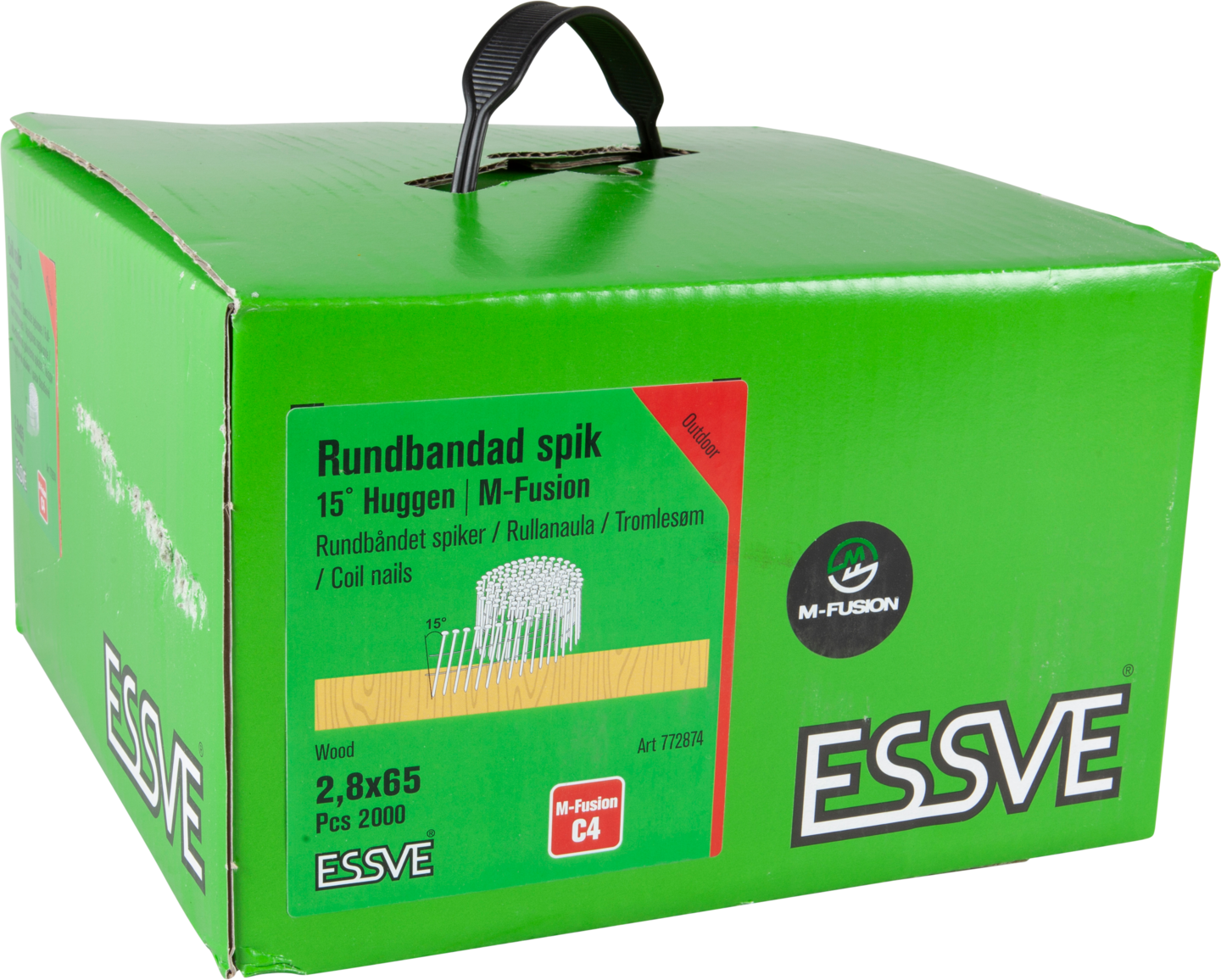 SPIK ESSVE COIL HUGGEN TRÅDBANDAD 15GR M-FUSION 2,8X65 2000ST