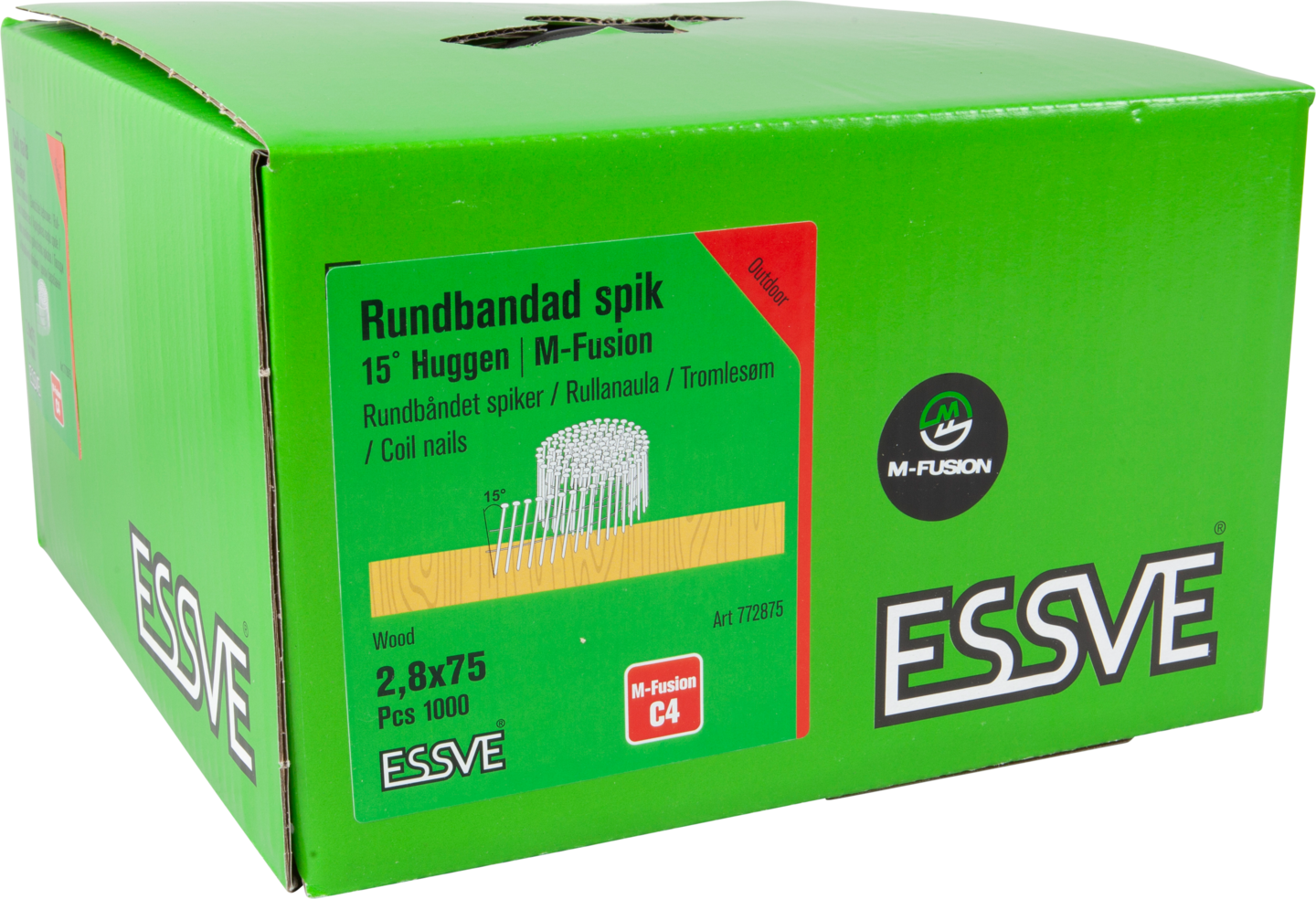 ,ASKINSPIK COIL 15° TRÅDBANDAD HUGGEN M-FUSION 2,8X75MM 1000ST