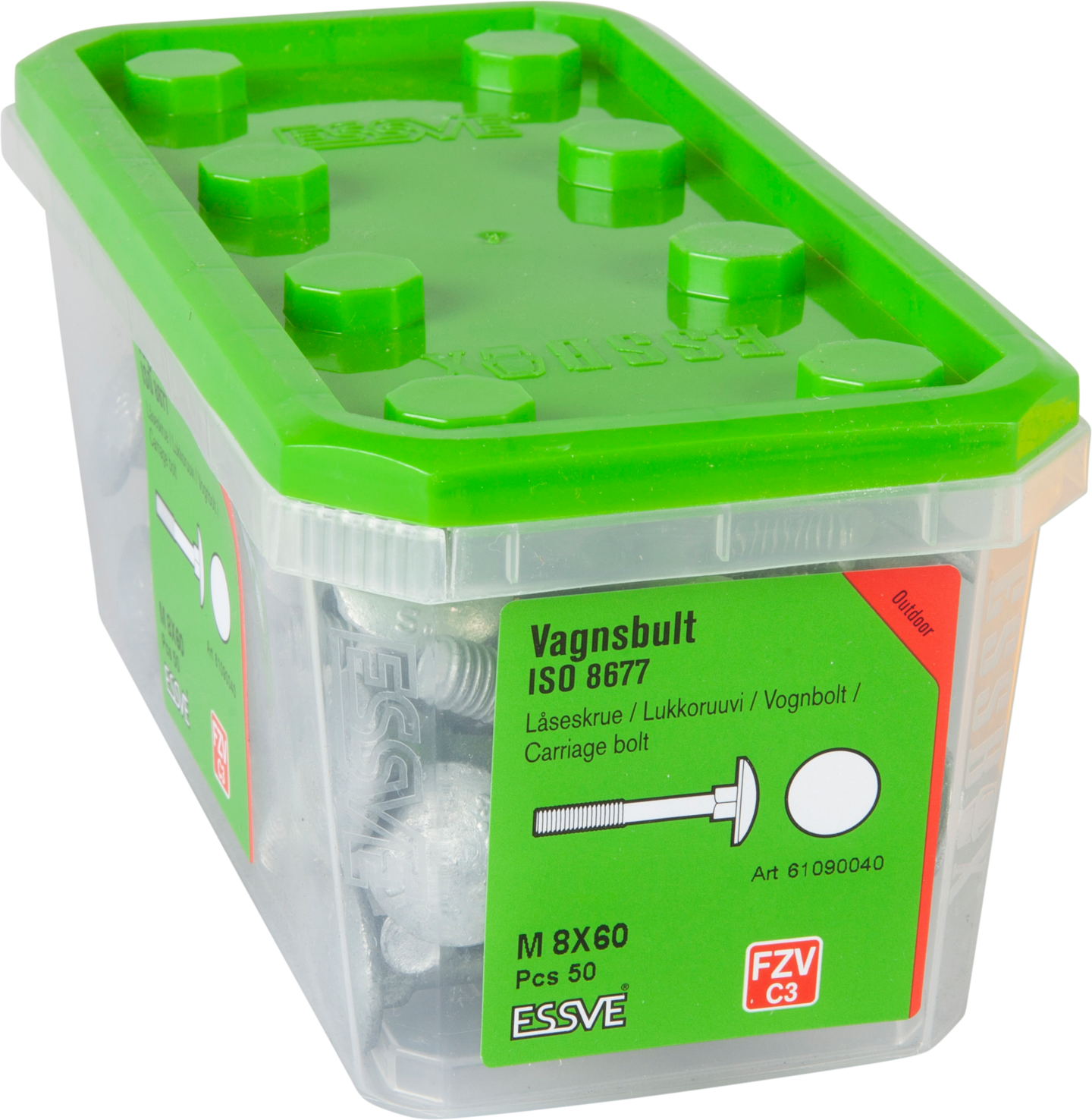 VAGNSBULT ESSVE 4.6U ISO 8677 FZV M8X60 50ST