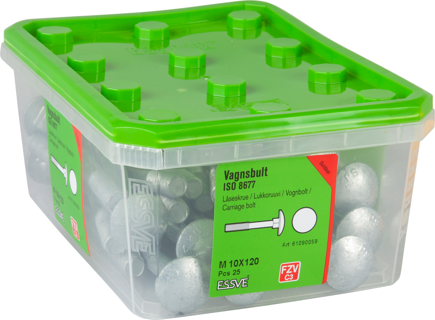 VAGNSBULT ESSVE 4.6U ISO 8677 FZV M10X120 25ST