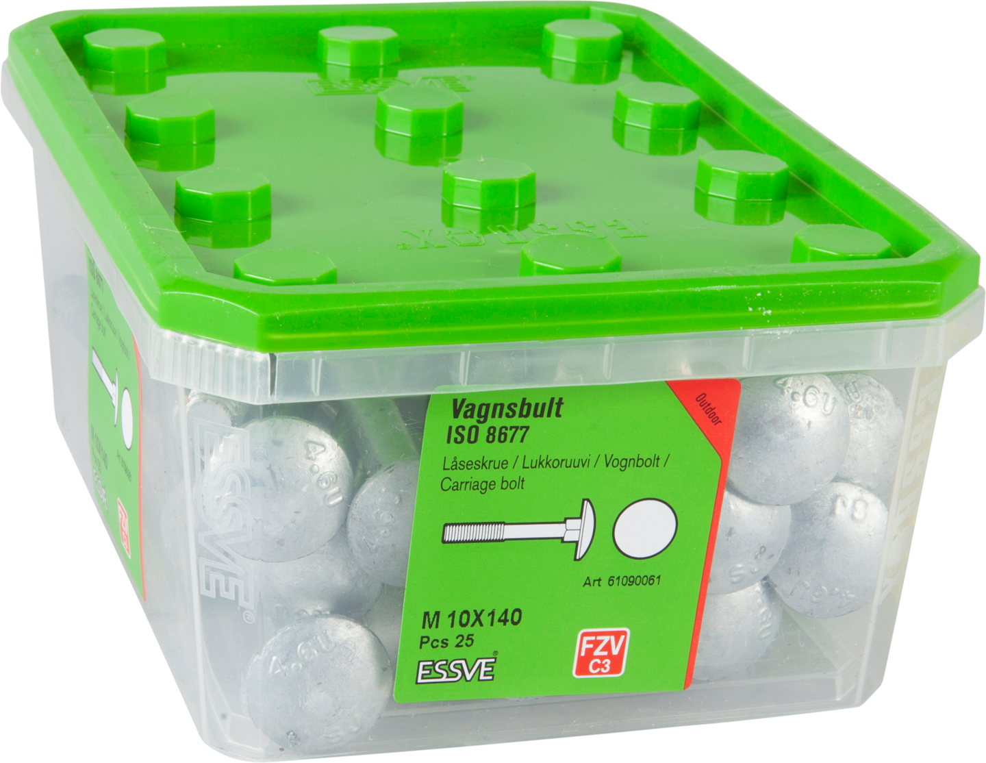 VAGNSBULT ESSVE 4.6U ISO 8677 FZV M10X140 25ST