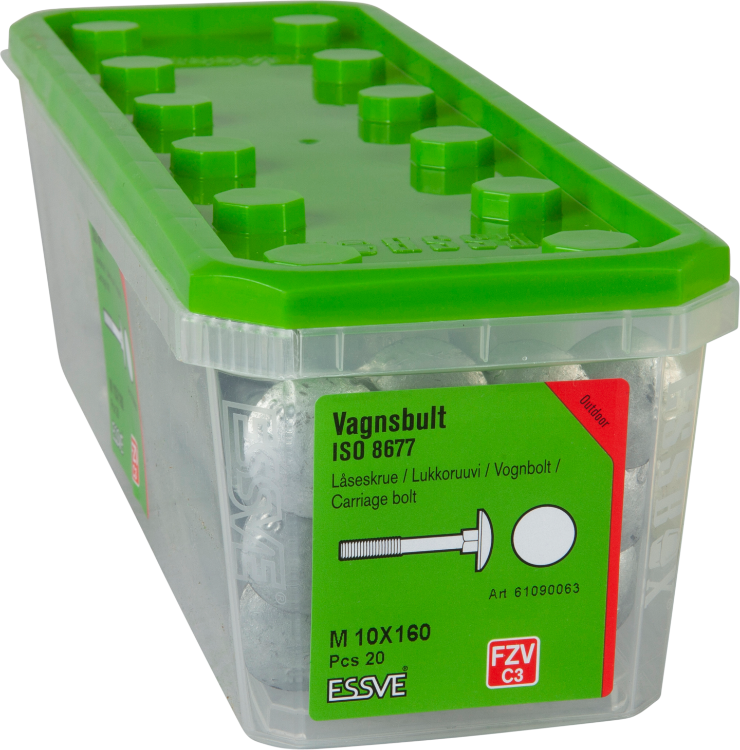 VAGNSBULT ESSVE 4.6U ISO 8677 FZV M10X160 20ST