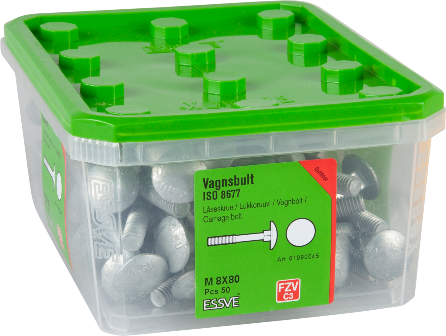 VAGNSBULT ESSVE 4.6U ISO 8677 FZV M8X80 50ST