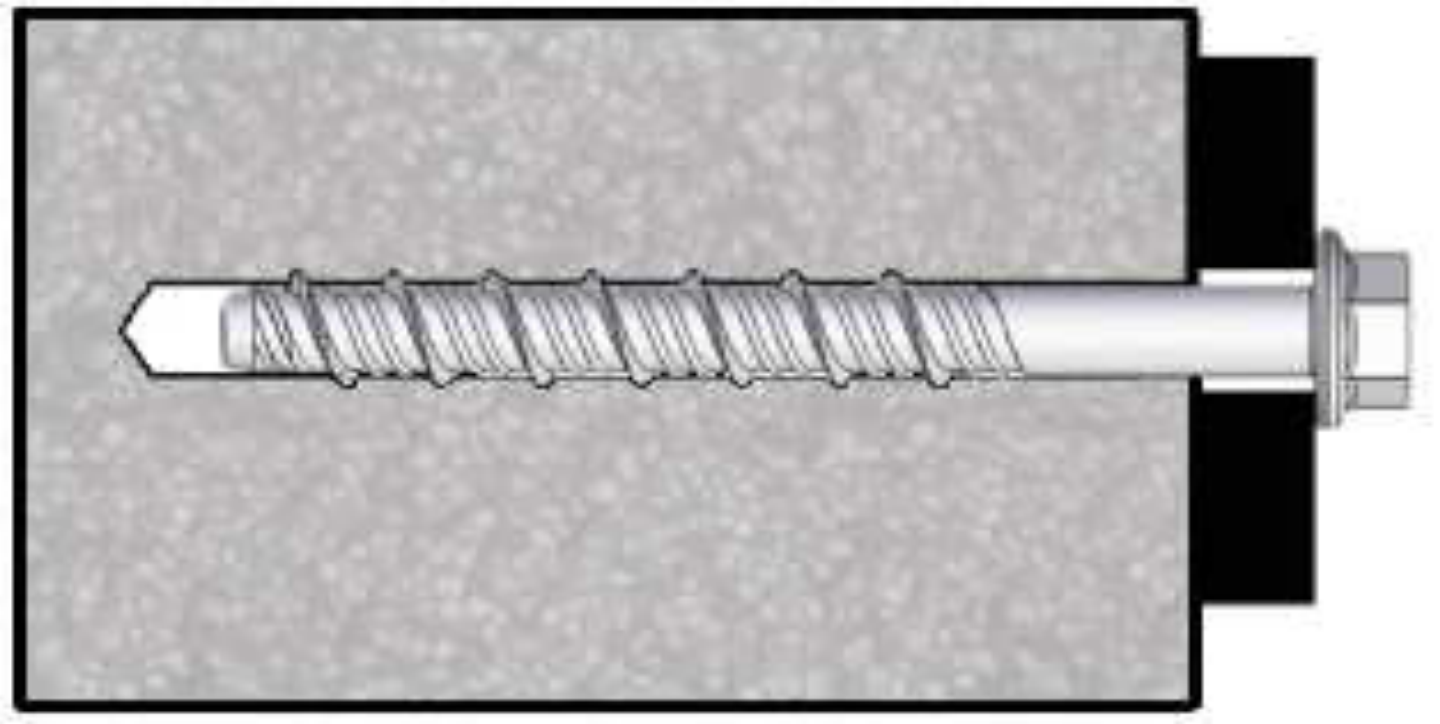BETONGSKRUV EUS-HF HEXFLÄNS FZB 10,5(8)X130