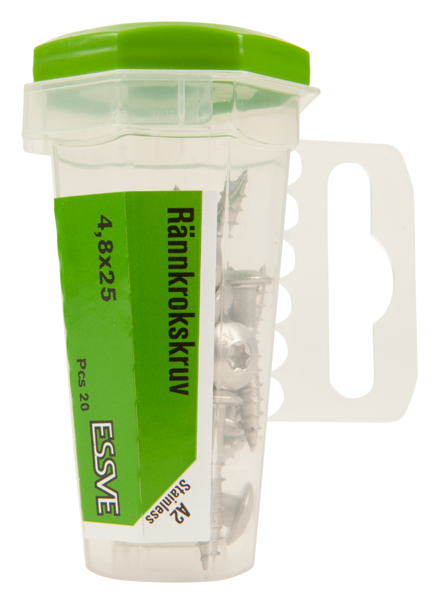 RÄNNKROKSKRUV ESSVE SVART 4,8X25 20ST