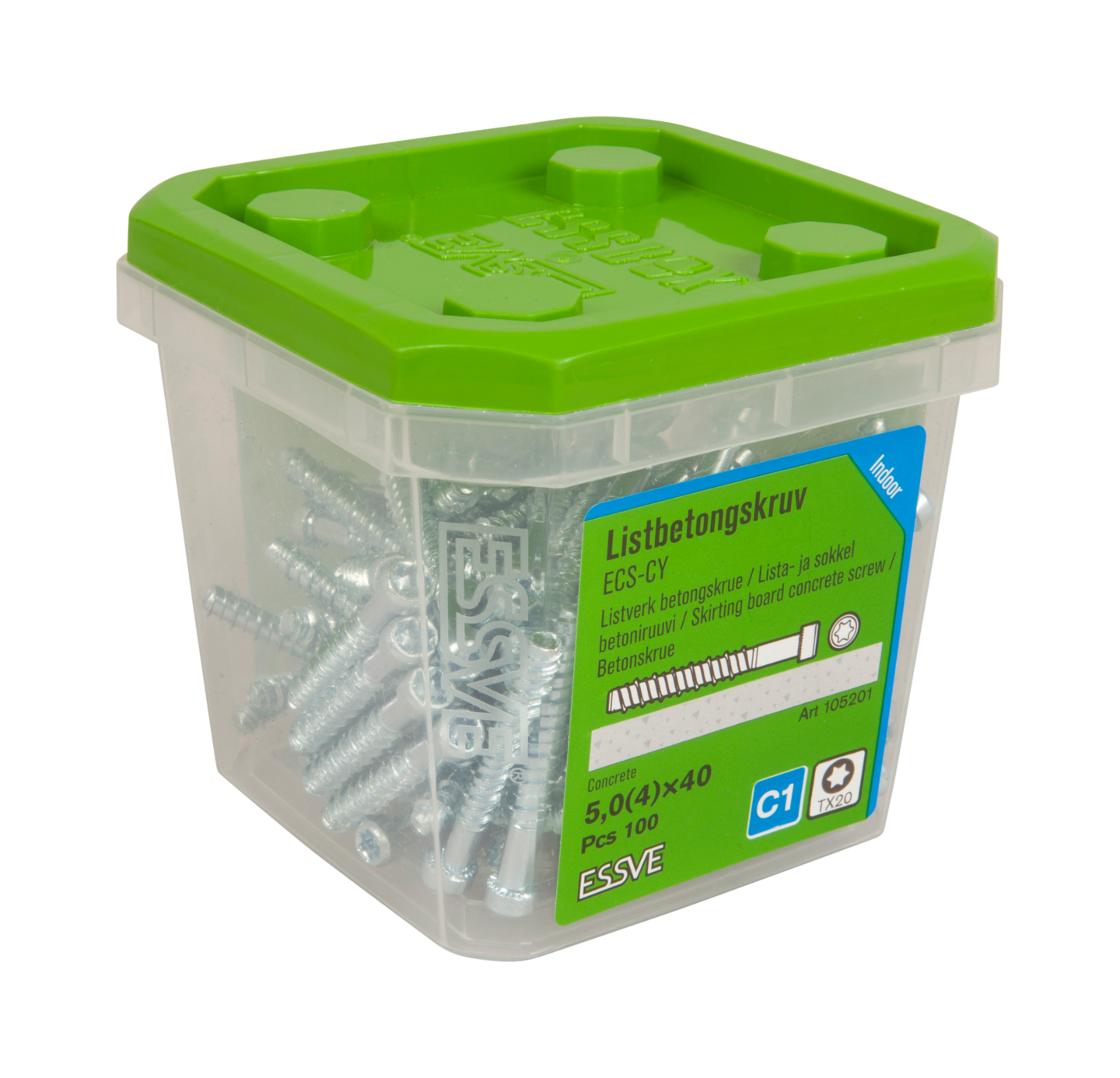 BETONGSKRUV FÖR LIST/SOCKEL ECS-CY FZB 5,0(4)X40