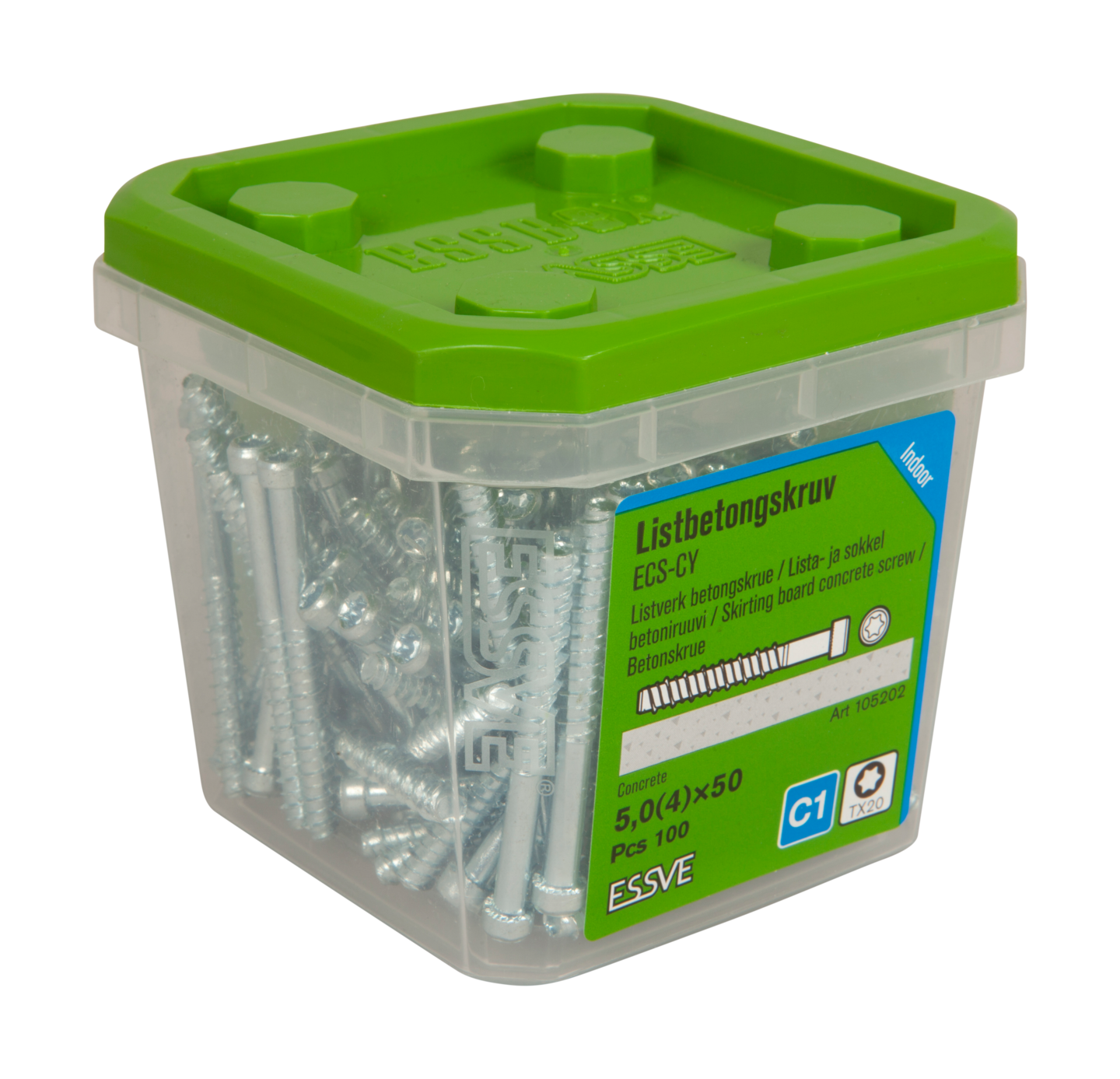 BETONGSKRUV FÖR LIST/SOCKEL ECS-CY FZB 5,0(4)X50