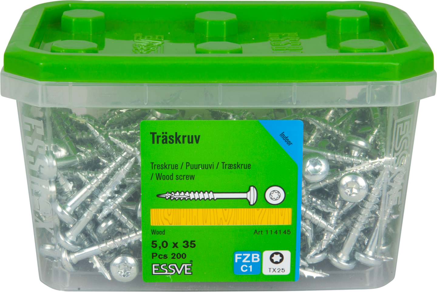 TRÄSKRUV ESSVE KS INV 5,0X35 200ST TX25