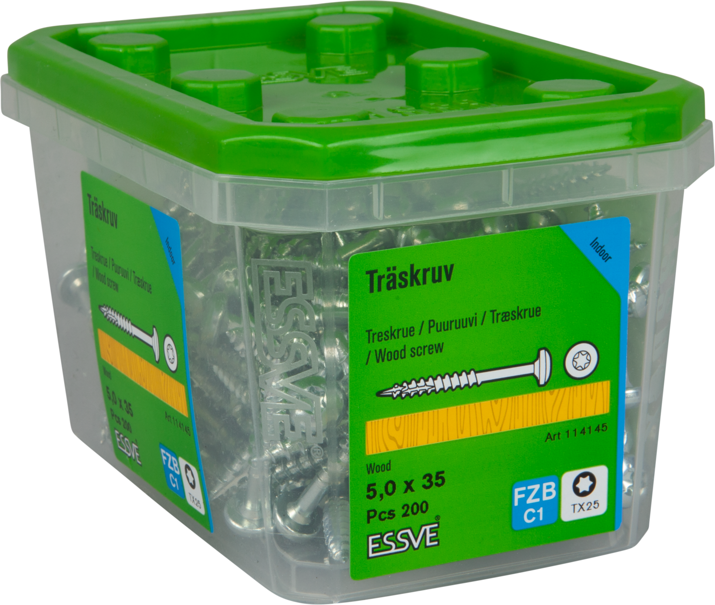 TRÄSKRUV ESSVE KS INV 5,0X35 200ST TX25