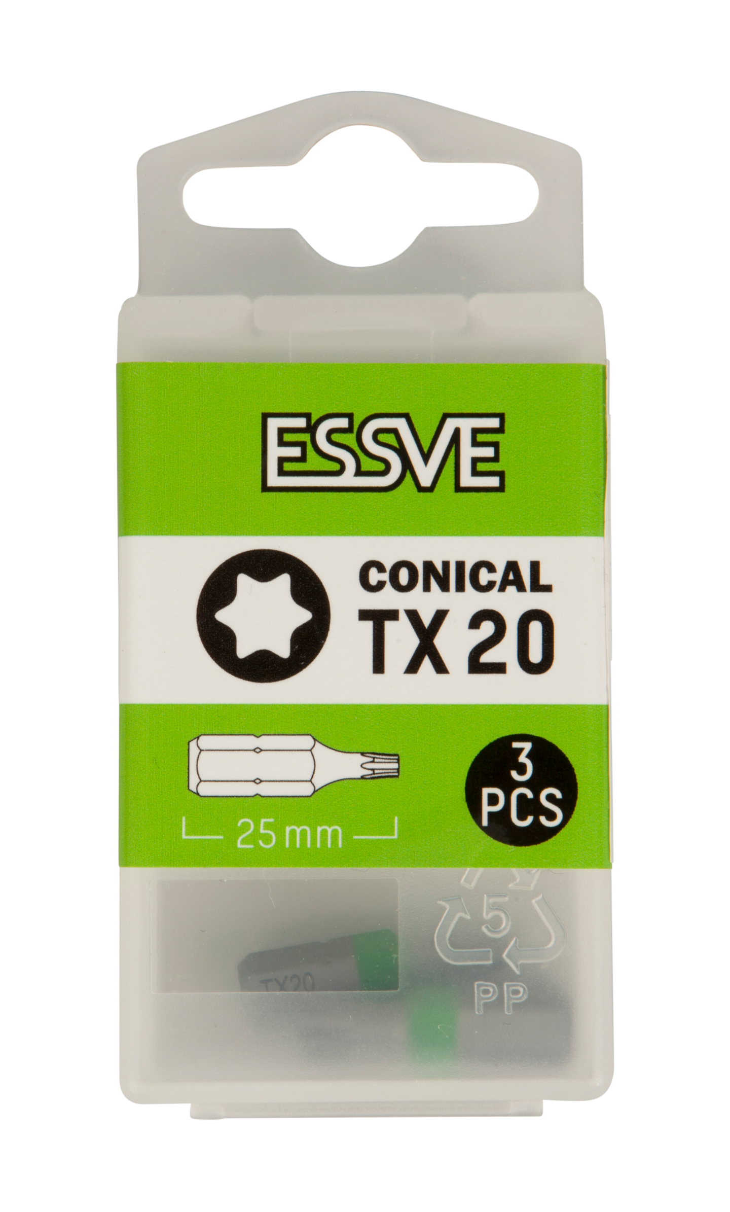 BITS TX20 25MM KONISK 3ST ESSVE