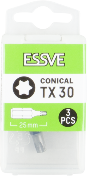 BITS TX30 25MM KONISK 3ST ESSVE