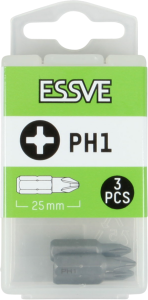 BITS PH1 25MM 3ST ESSVE