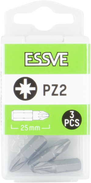 BITS PZ2 25MM 3ST ESSVE
