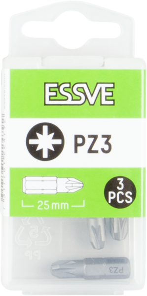 BITS PZ3 25MM 3ST ESSVE
