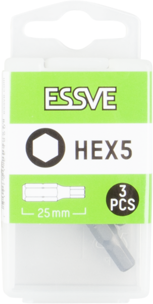 BITS INSEX 5X25MM 3ST ESSVE