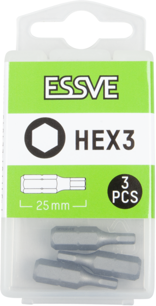 BITS INSEX 3X22MM 3ST ESSVE
