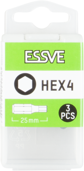 BITS INSEX 4X22MM 3ST ESSVE