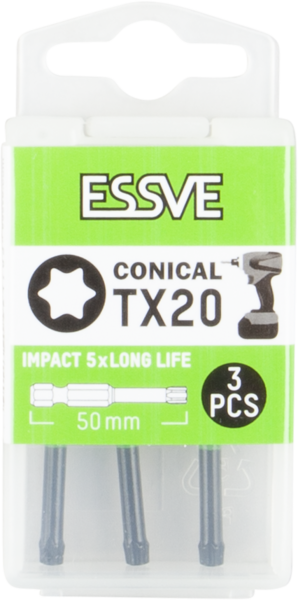 BITS IMPACT TX20 50 MM CON 3ST KONISKA ESSVE