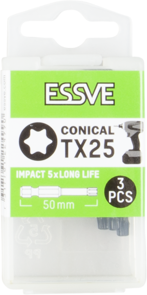 BITS IMPACT TX25 50 MM CON 3ST KONISKA ESSVE